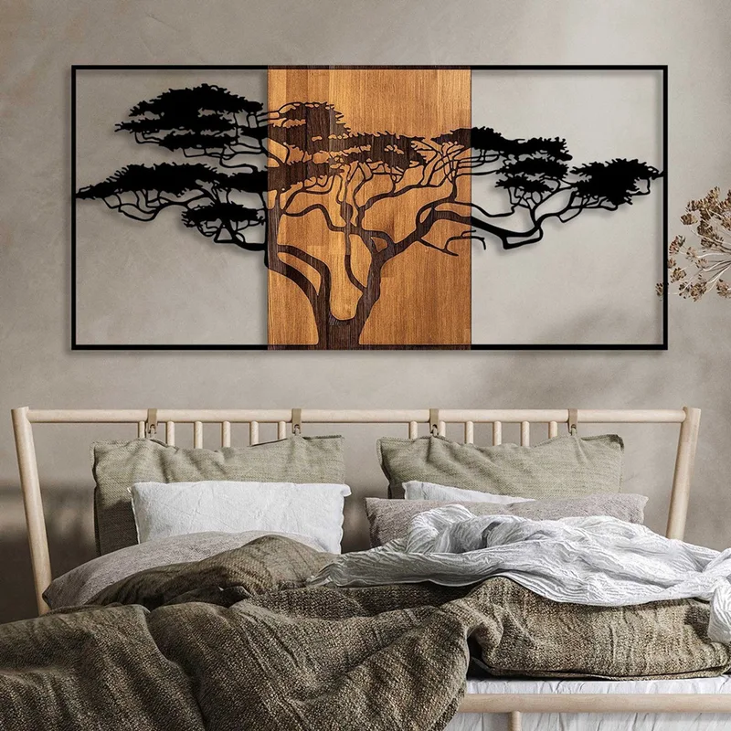 Ξύλινο Διακοσμητικό Τοίχου Acacia Tree - 328 899Skl2315 147x3x70 cm