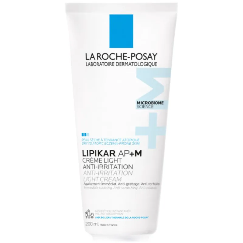 La Roche-Posay Microbiome Lipikar AP+M Anti-Irritation Light Cream Ενυδατική Μαλακτική Κρέμα για Ξηρό Δέρμα με Τάση Ατοπίας 200ml
