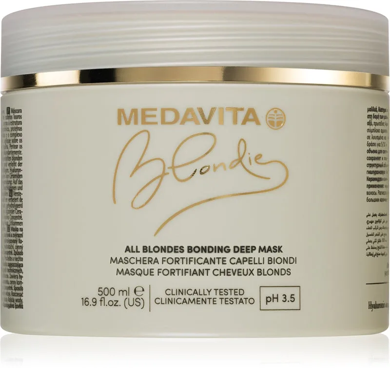 Medavita Blondie All Blondes Strengthening Mask for Dyed Hair 500 ml
