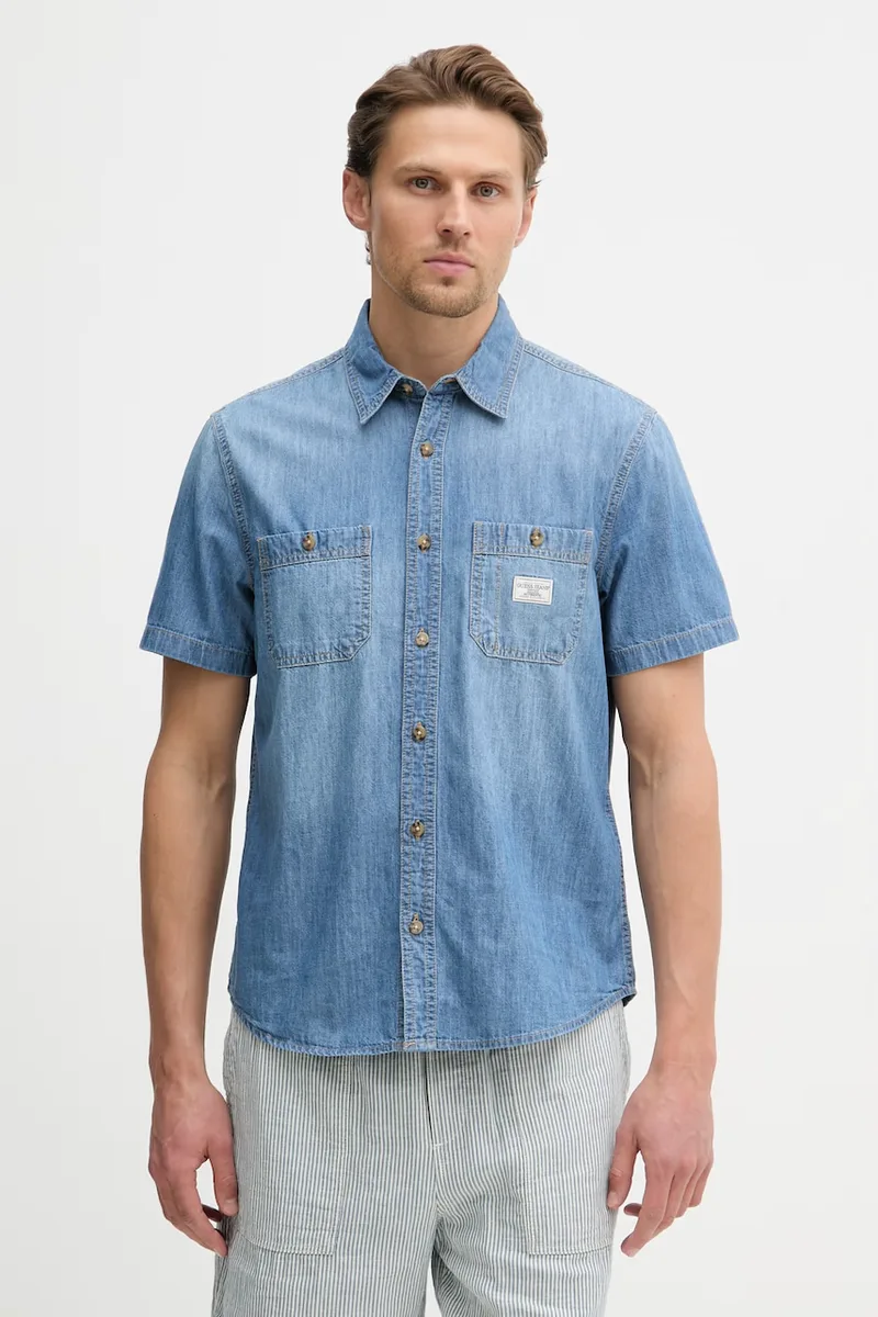 Guess Jeans πουκάμισο ανδρικό ντένιμ