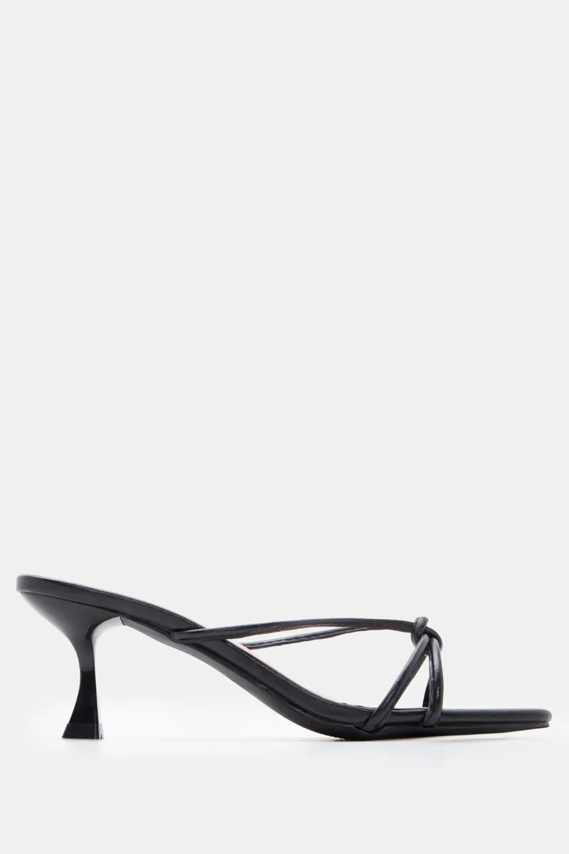 LUIGI DESIGN - Mules με Σχέδιο Κόμπο - Μαύρο