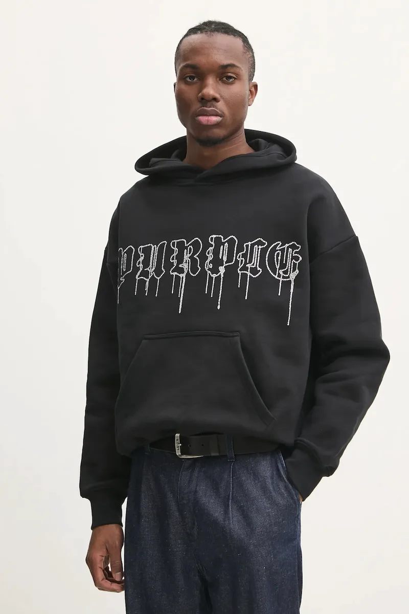 Βαμβακερή μπλούζα PURPLE BRAND HWT FLEECE PO HOODY