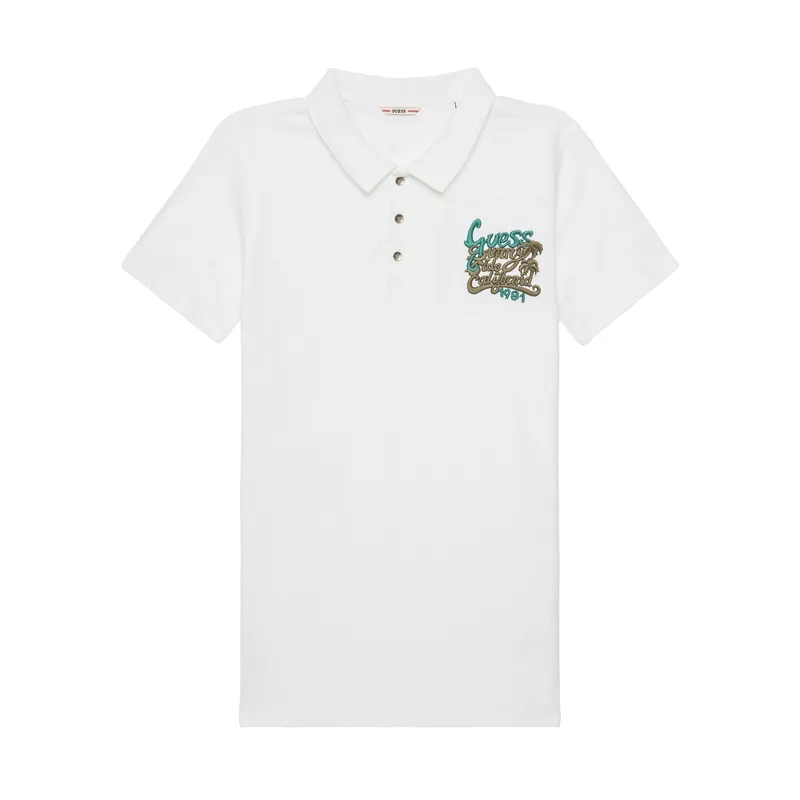 Guess Polo L5GP01 K6XN4 Λευκό Regular Fit