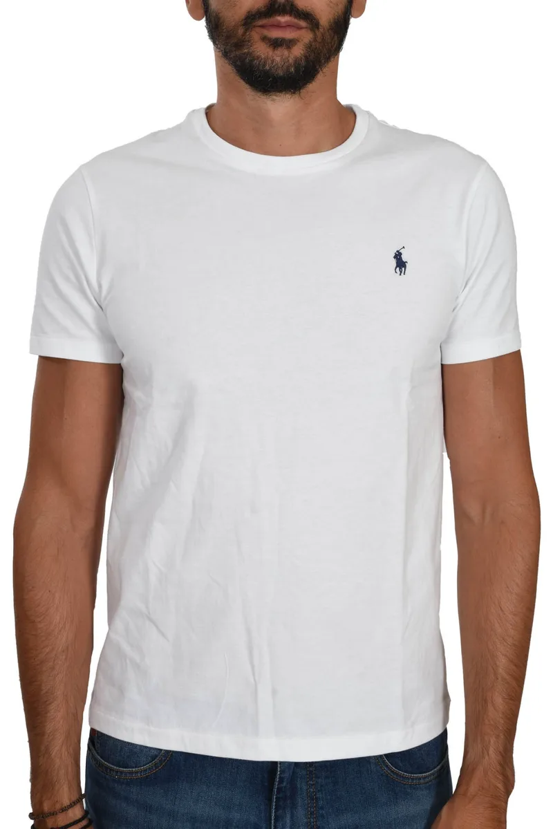 RALPH LAUREN T-SHIRT CUSTOM SLIM FIT BSR ΛΕΥΚΟ