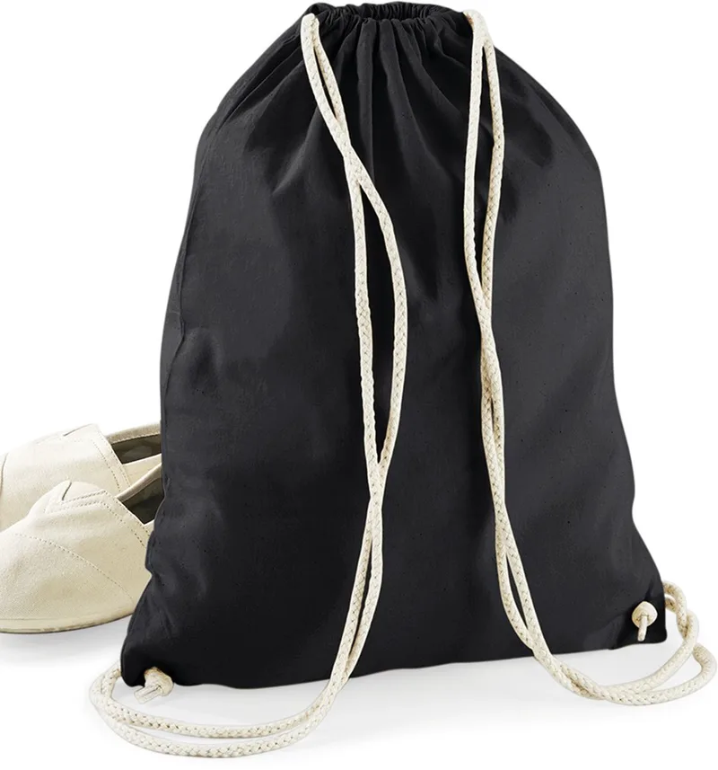 Βαμβακερός Σάκος με Κορδόνι W110 Westford Mill Black