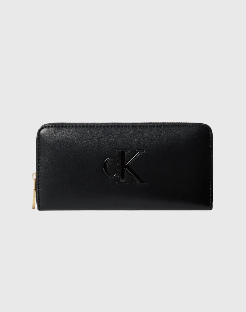 CALVIN KLEIN JEANS RAISED CK LONG ZIP AROUND LV04F1077G-UB1 Black