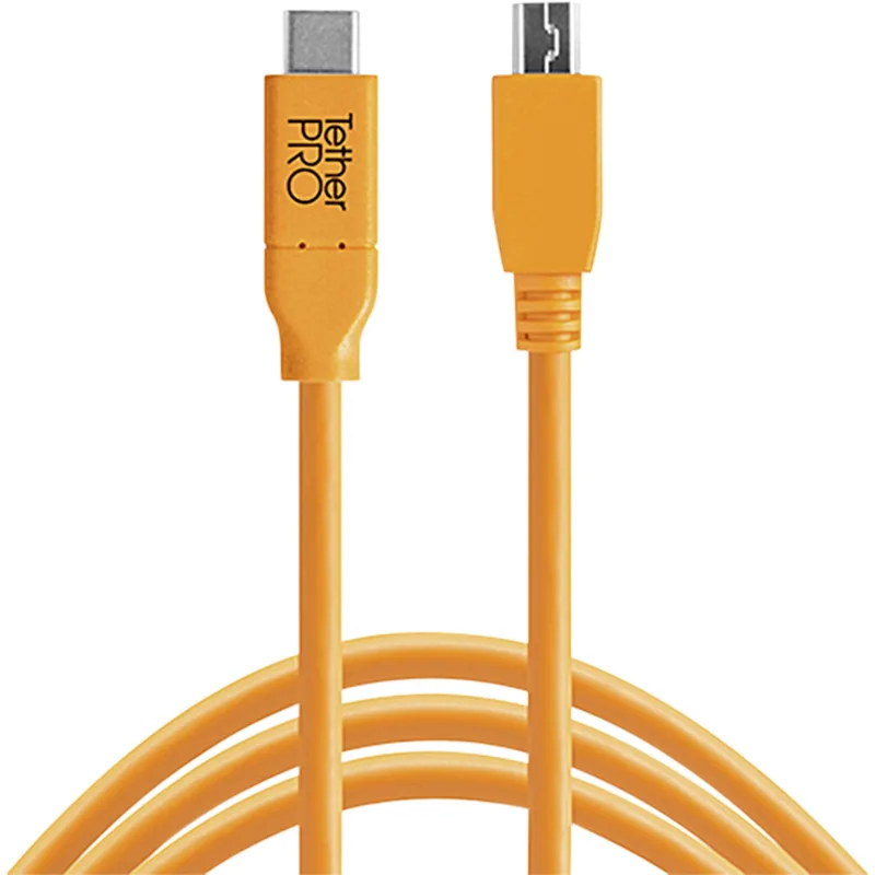 Tether Tools USB-C σε 2.0 Mini B 5-Pin 4,60m πορτοκαλί