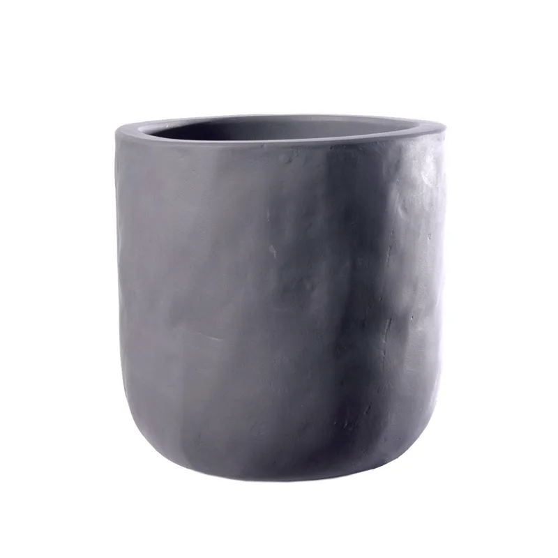 Supergreens Γλάστρα Τσιμεντένια Στρογγυλή "StoneCast" Γκρι 38x38x38 εκ.