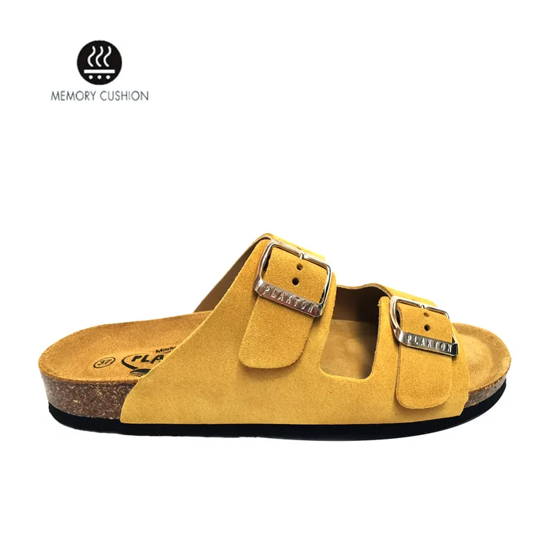 Γυναικεία Plakton Δερμάτινα Σανδάλια Afelpado 180010 OCRE
