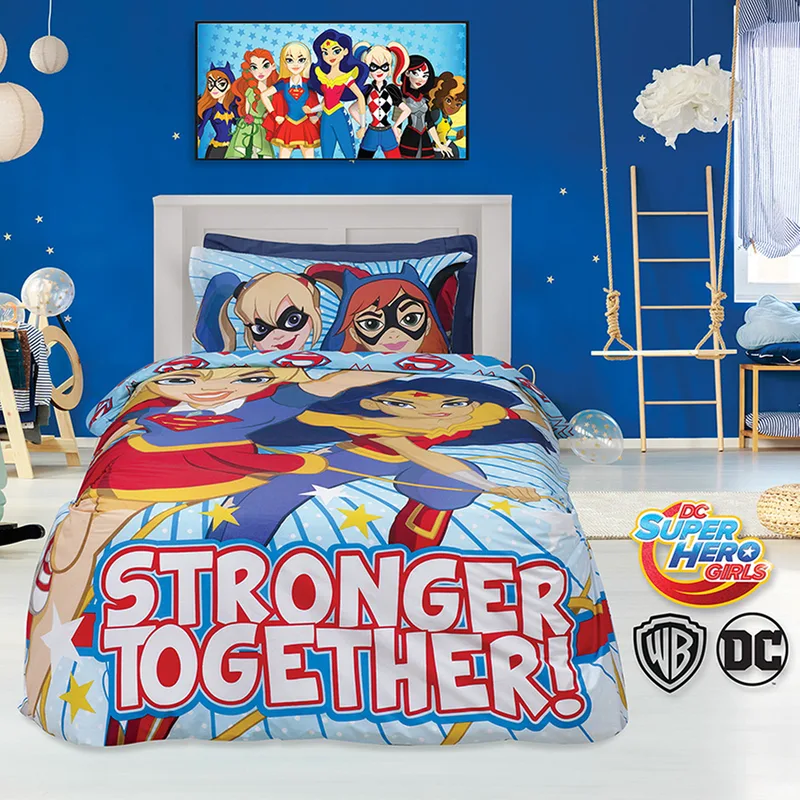 Σετ παπλωματοθήκη παιδική (160X240) SUPER HERO GIRLS 5005, DAS HOME