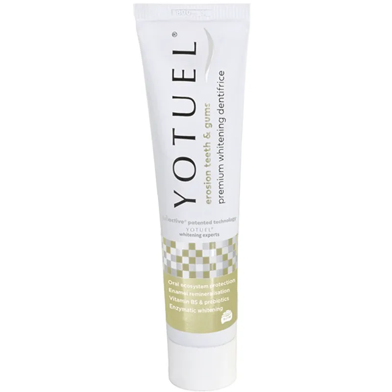 Yotuel Erosion Teeth & Gums Microbiome Care Dentifrice Λευκαντική Οδοντόκρεμα που Αποκαθιστά την Ισορροπία του Στοματικού Μικροβιώματος & του Σμάλτου σε Διαβρωτικές Συνθήκες Κατά τις Αποδόμησης των Δοντιών 75ml