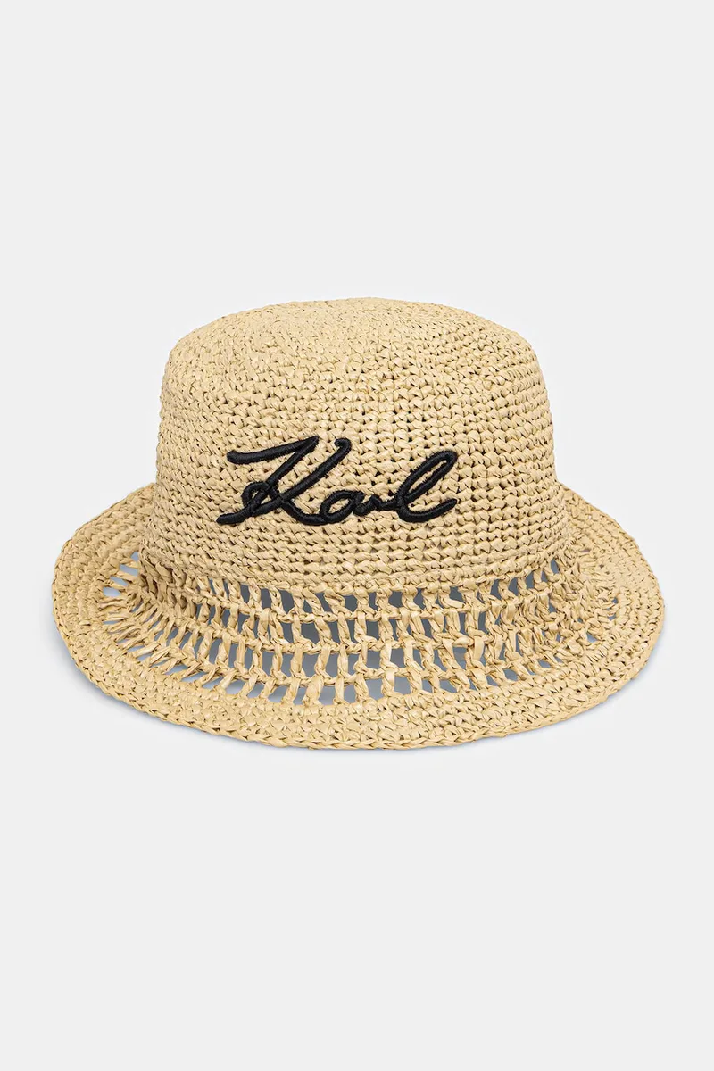 Karl Lagerfeld ψάθινο καπέλο γυναικείο K/SIGNATURE