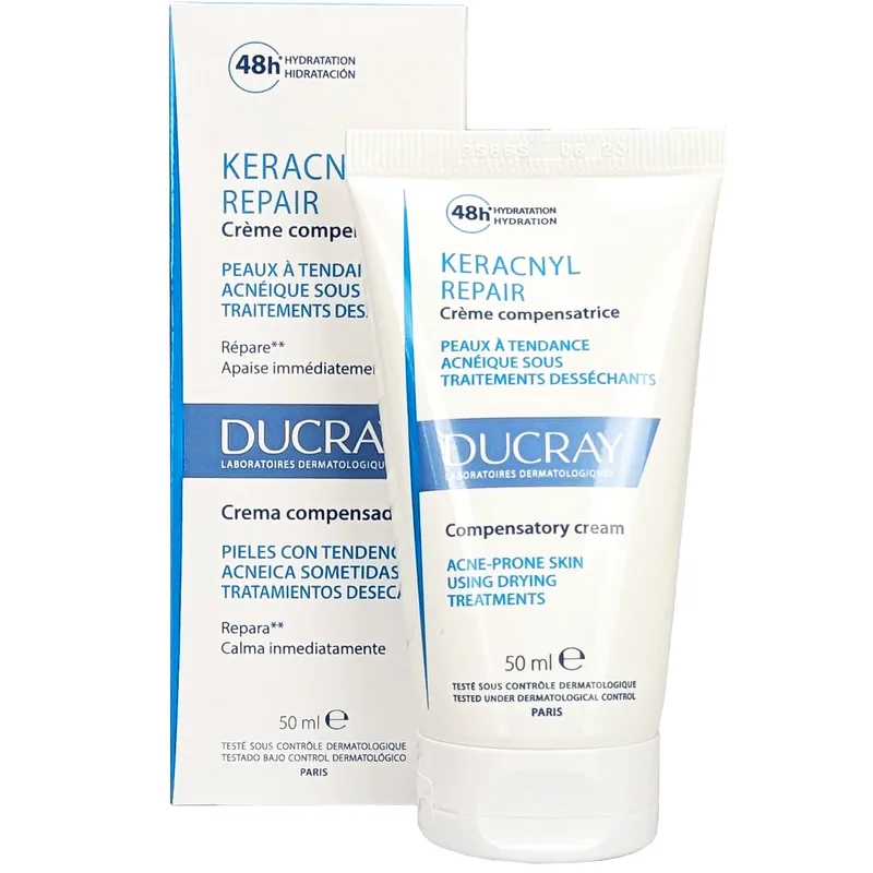 Ducray Keracnyl Repair Compensating Cream Αντισταθμιστική Κρέμα για Δέρμα με Τάση Ακμής υπό Αγωγές που Προκαλούν Ξηρότητα 50ml