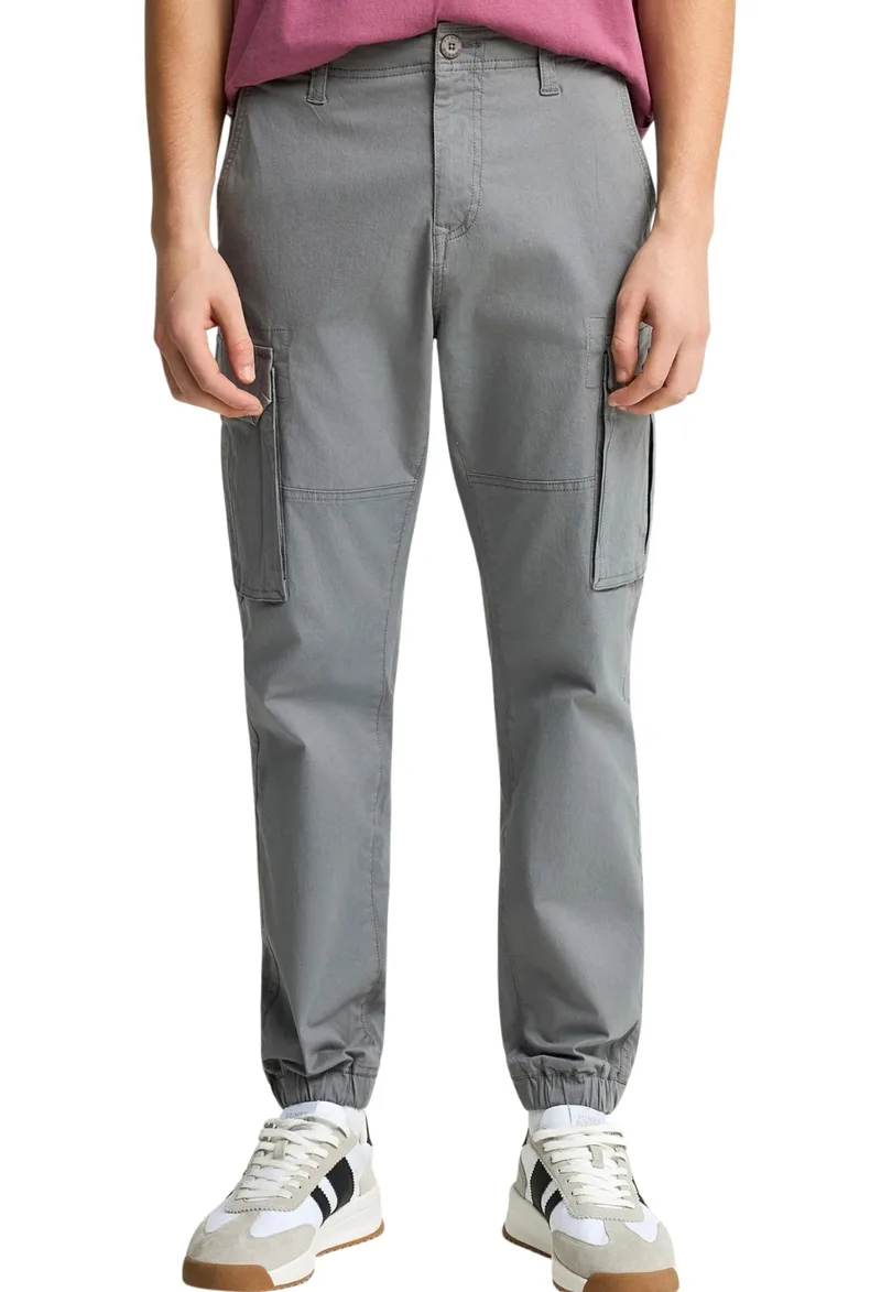 Παντελόνι Υφασμάτινο Funky Buddha Cargo Με Cuffed Τελείωμα FBM013-030-02-STEEL GREY Ανδρικό