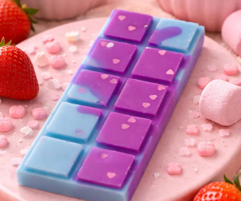 Wax Bar Φυτικο Σε Σχημα Σοκολατας Με Αρωμα Strawberry Marsmallow 11x4x0cm Μονόχρωμο CANDLEMAKER