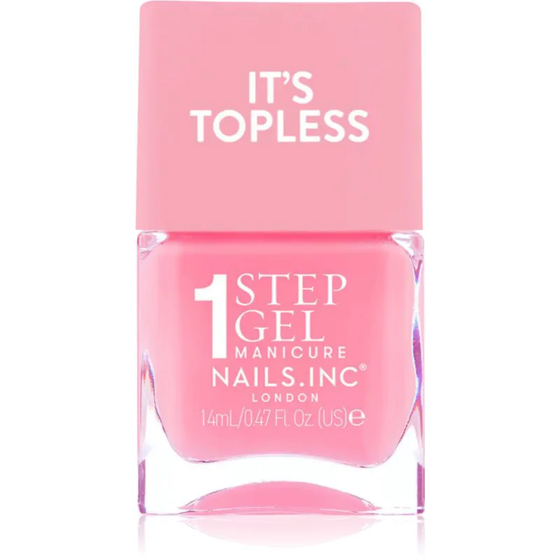 Nails Inc. It’s Topless τζελ βερνίκι νυχιών για μακρόχρονη επίδραση απόχρωση Allegra 14 ml