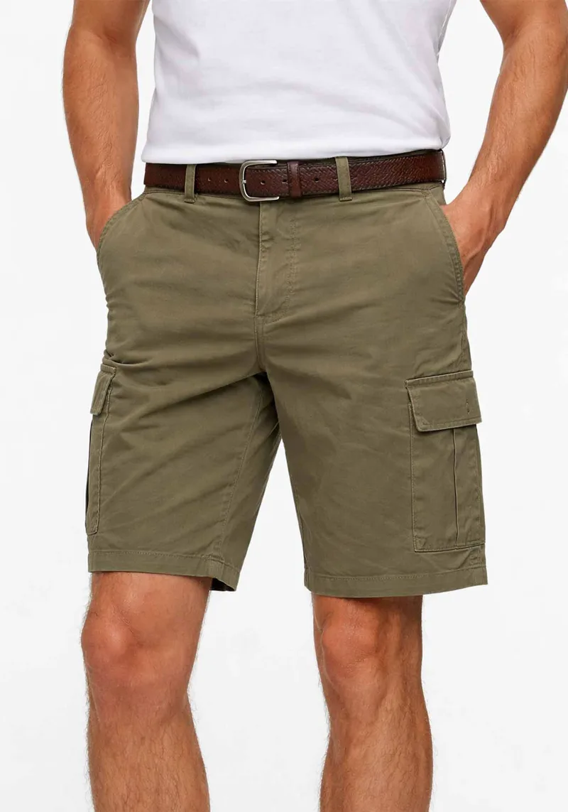 Fynch Hatton Βερμούδα Cargo - 1603 2111 719 Dark Khaki