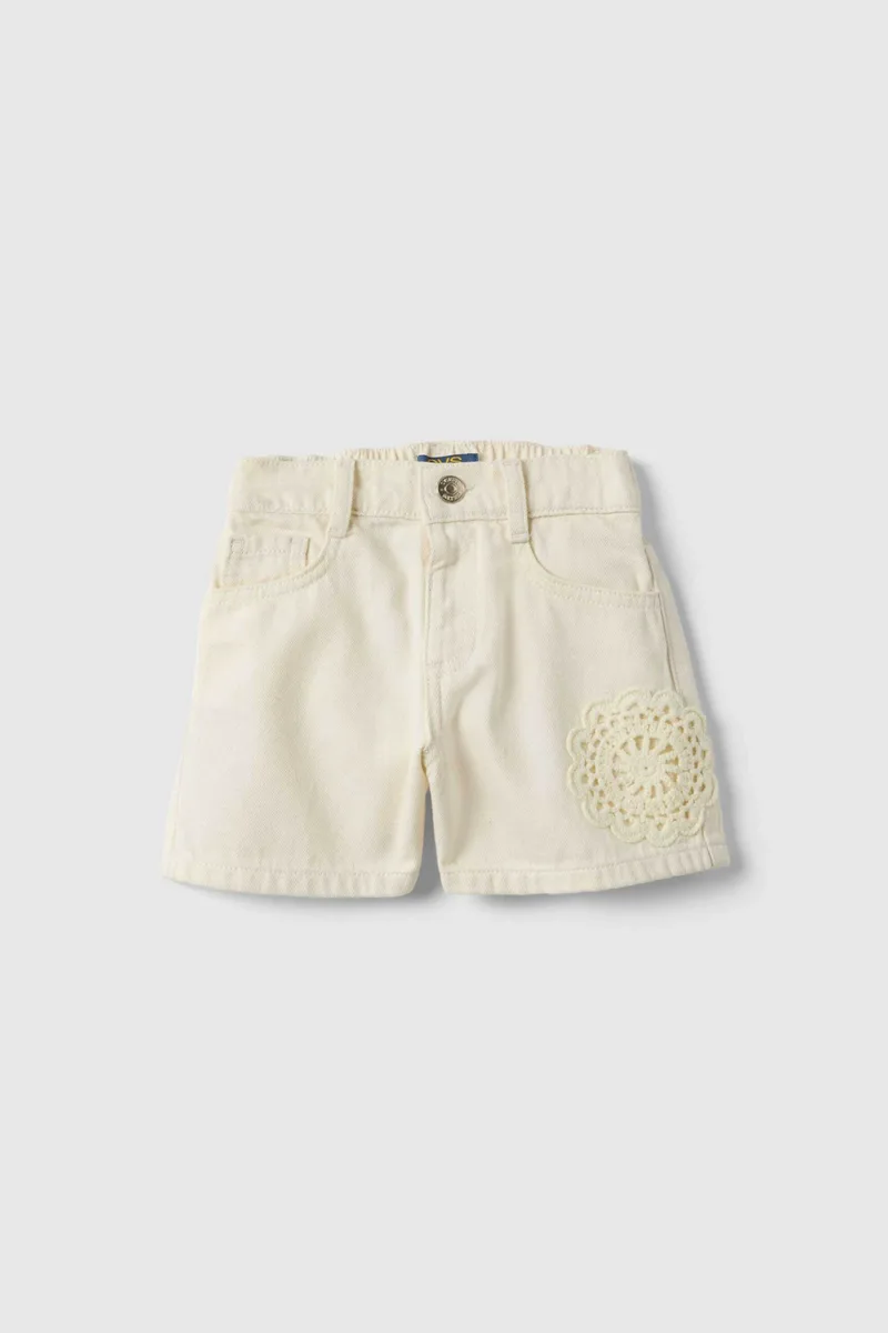 OVS παιδικό denim σορτς Regular Fit - 002603963 Λευκό