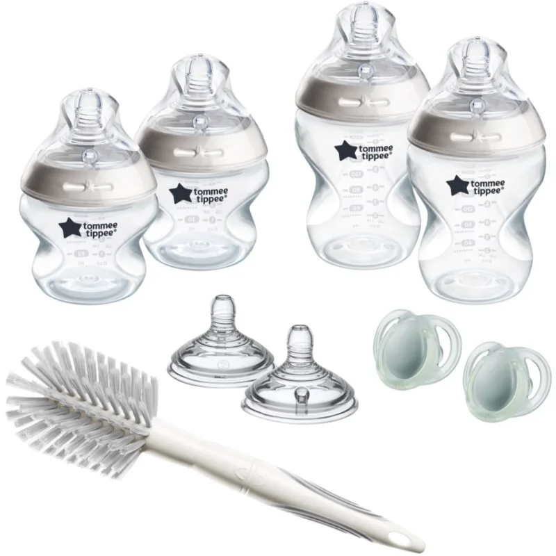Tommee Tippee Natural Start Anti-Colic Σετ για μωρά αυτοαποστειρώμενο 0 m+ White