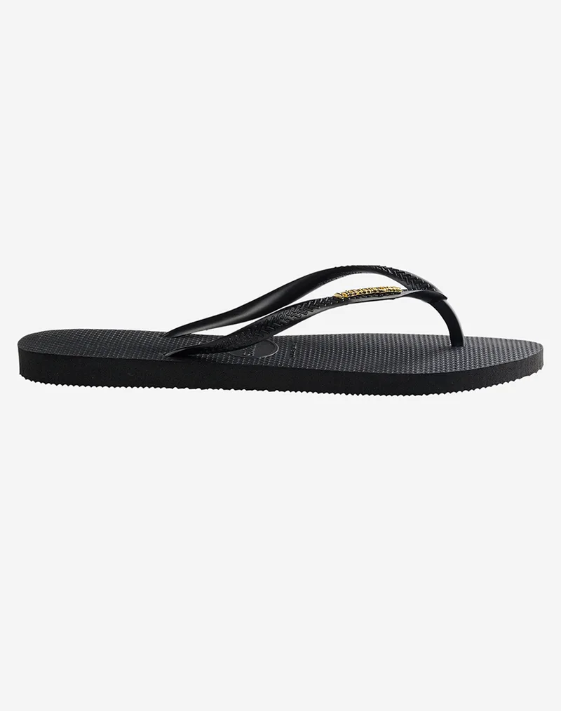 HAVAIANAS HAV. SLIM LOGO METALLIC 4119875-01924 Black