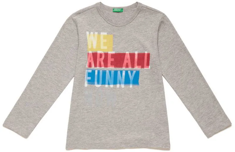 ΜΑΚΡΥΜΑΝΙΚΗ ΜΠΛΟΥΖΑ BENETTON COLORS BOY ΓΚΡΙ (82 CM)-(1-2 ΕΤΩΝ)