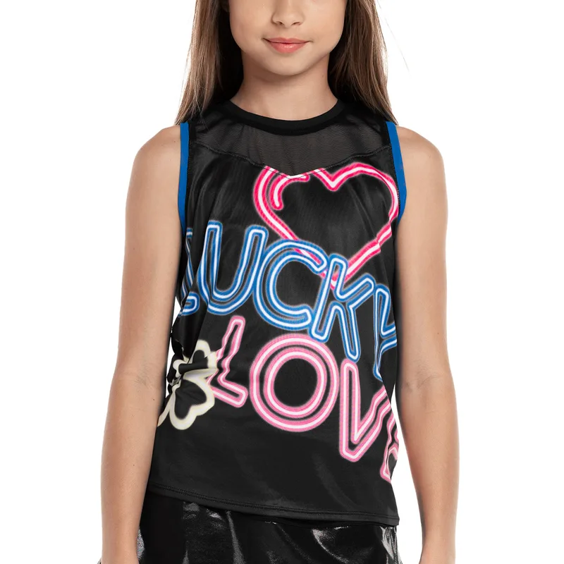 Lucky In Love Glow With Love Girls' Tank