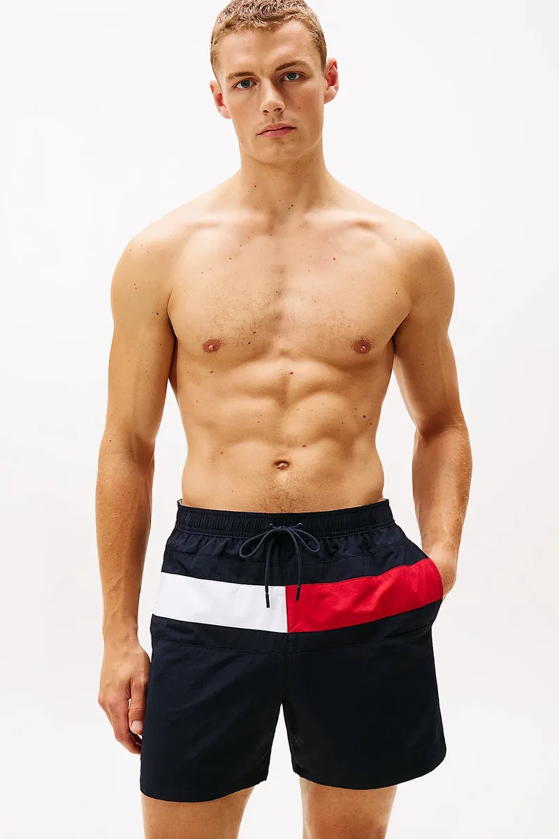 Tommy Hilfiger Ανδρικό μαγιό Classic Colour-Blocked Mid Length Swim Shotrs-UM0UM03474-DW5