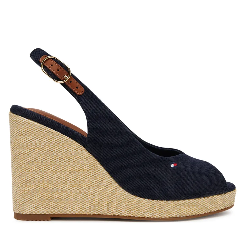 Εσπαντρίγιες Tommy Hilfiger Flag High Wedge Espad Slingback FW0FW08597 Σκούρο μπλε