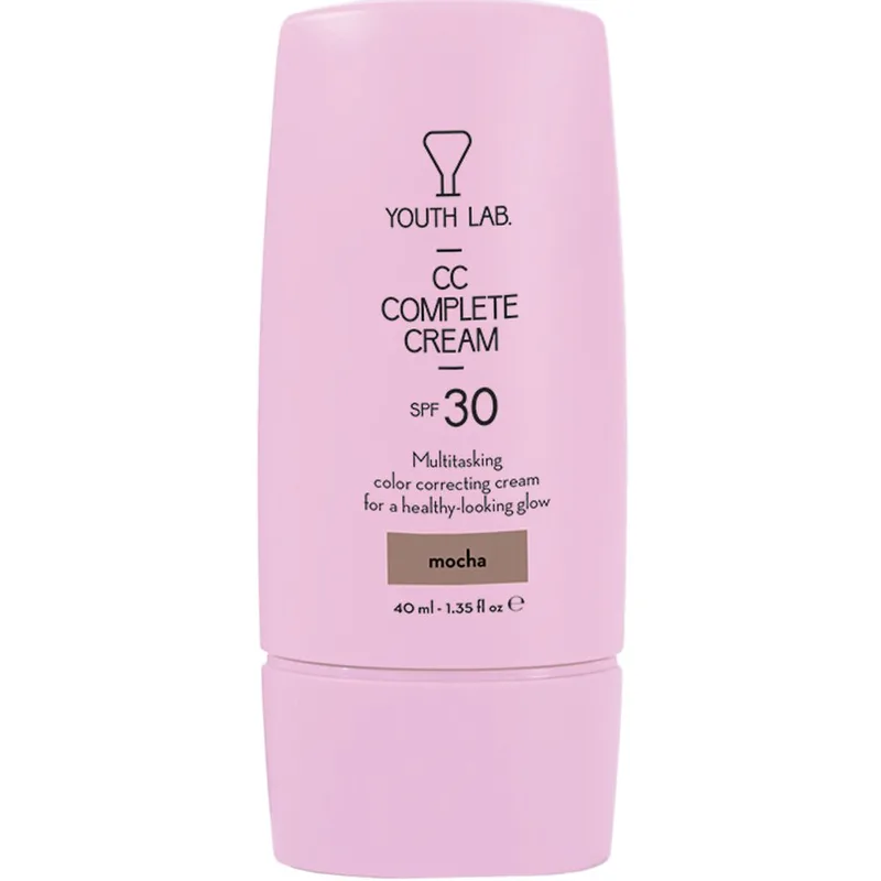 Youth Lab CC Complete Cream Spf30 Ενυδατική Κρέμα Προσώπου Κατά των Κηλίδων & των Ατελειών για Ομοιόμορφο Τόνο Υψηλής Προστασίας με Χρώμα 40ml - Mocha (Dark)