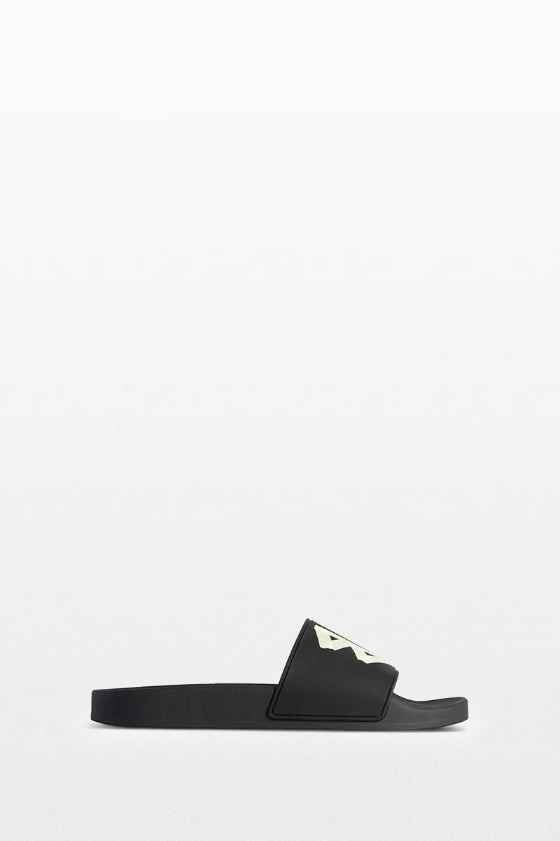 BALENCIAGA Ανδρικό Μαύρο Slide Logo Flip Flops