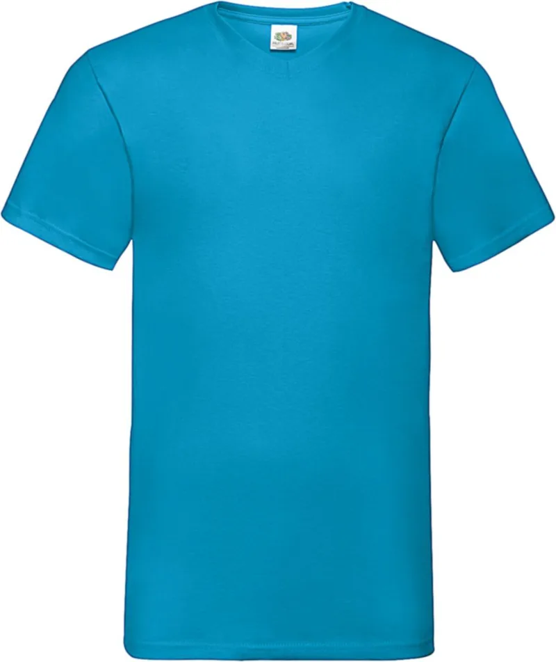 V-Neck T-Shirt Valueweight Fruit of the Loom 61-066-0 Azure Blue