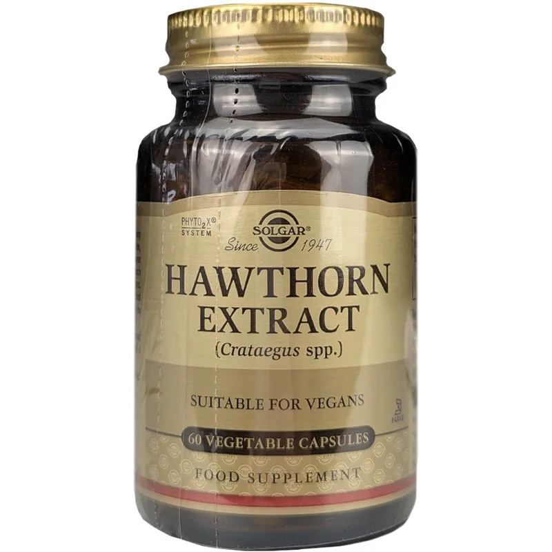 Solgar Hawthorn Extract Συμπλήρωμα Διατροφής Εκχυλίσματος Κράταιγου για την Υποστήριξη του Κυκλοφορικού Συστήματος & την Καλή Λειτουργία της Καρδιάς 60veg.caps