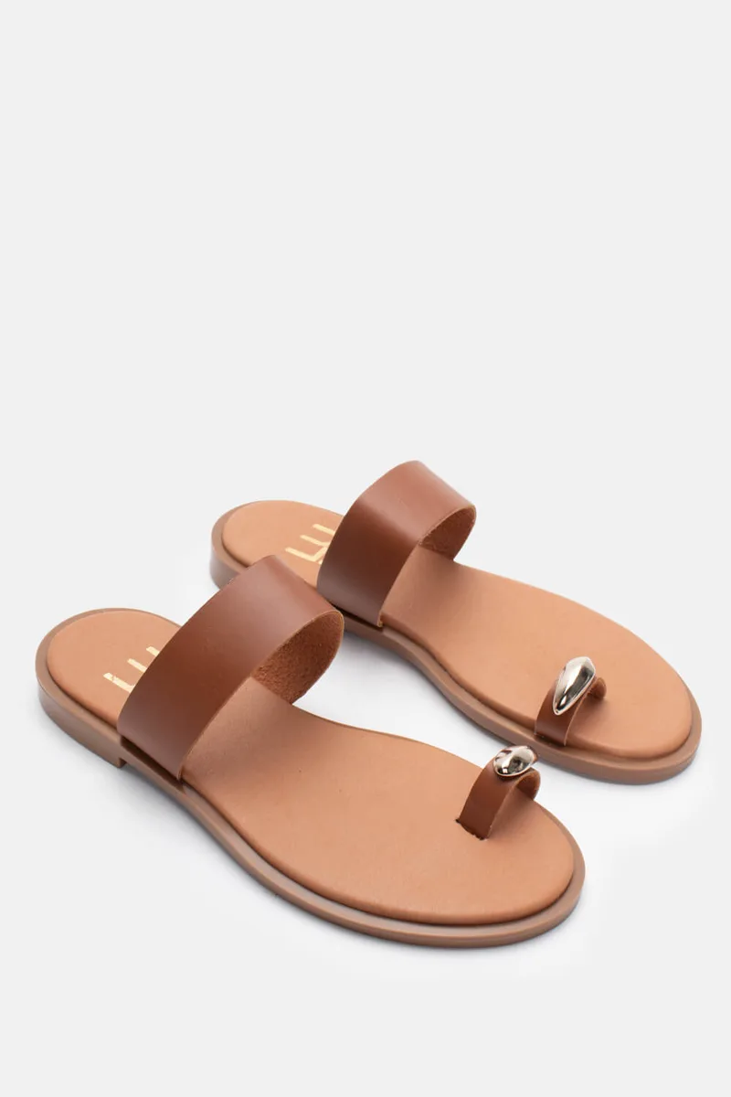 LUIGI DESIGN - Σανδάλια Flat με Διακοσμητικό - ΤΑΜΠΑ