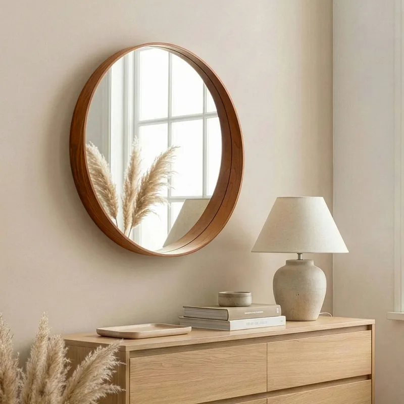 Καθρέπτης Bias 60 - Walnut 643Mrl1303 (60x60 cm)
