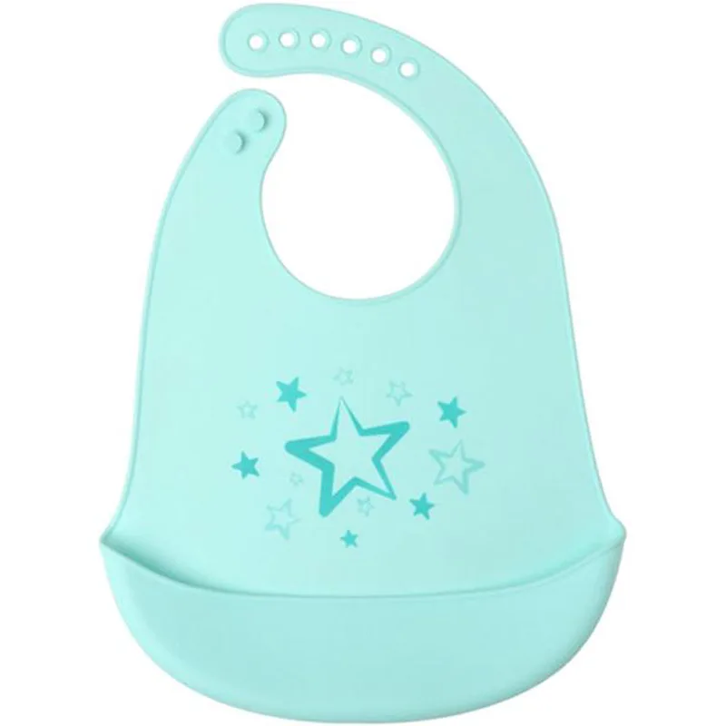 Σαλιάρα Σιλικόνης Kiokids 3018 Stars Blue