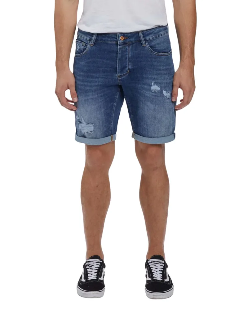 Gabba - Βερμούδα Ανδρική Jason K3787 Sanza-Mid Blue Denim