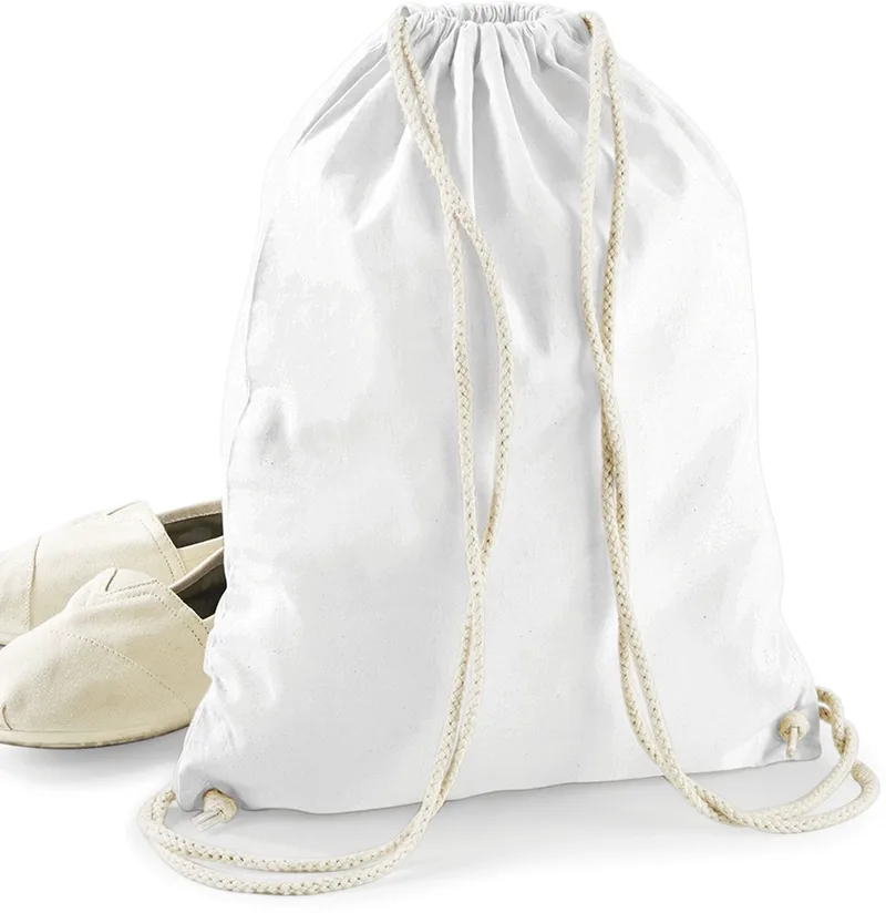 Βαμβακερός Σάκος με Κορδόνι W110 Westford Mill White