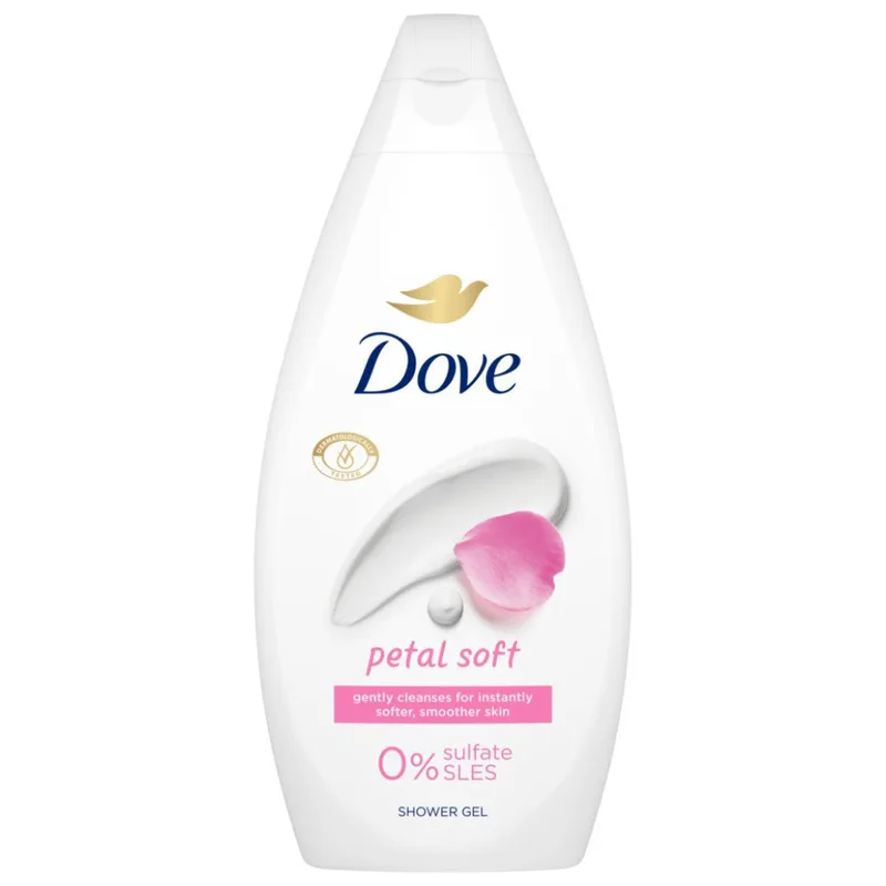 Dove Petal Soft Shower Gel Ενυδατικό & Ήπιο Αφρόλουτρο για Απαλή Επιδερμίδα με Άρωμα Λουλουδιών 450ml