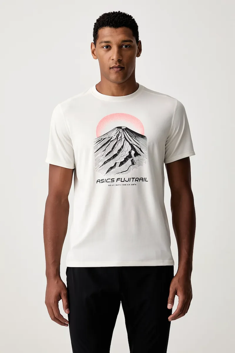 Asics t-shirt γυμναστικής ανδρικό FUJITRAIL LOGO SS TOP