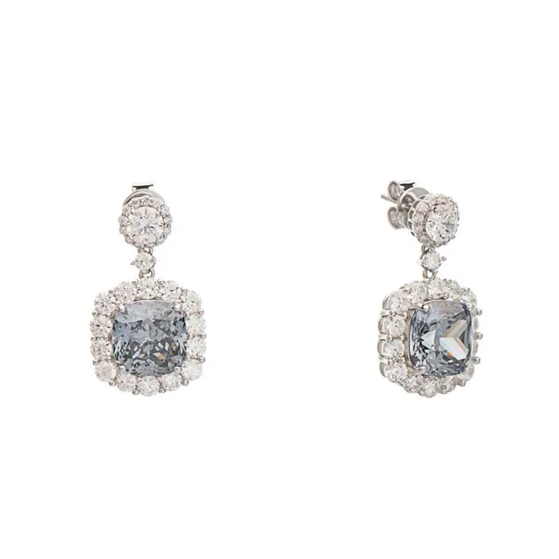 Σκουλαρίκια Κρεμαστά Ασημένια 925 με zircon Prince 413-3021-1
