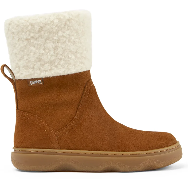 CAMPER Kiddo - Μπότες Για Κορίτσια - Καφέ, Μέγεθος 25, Suede