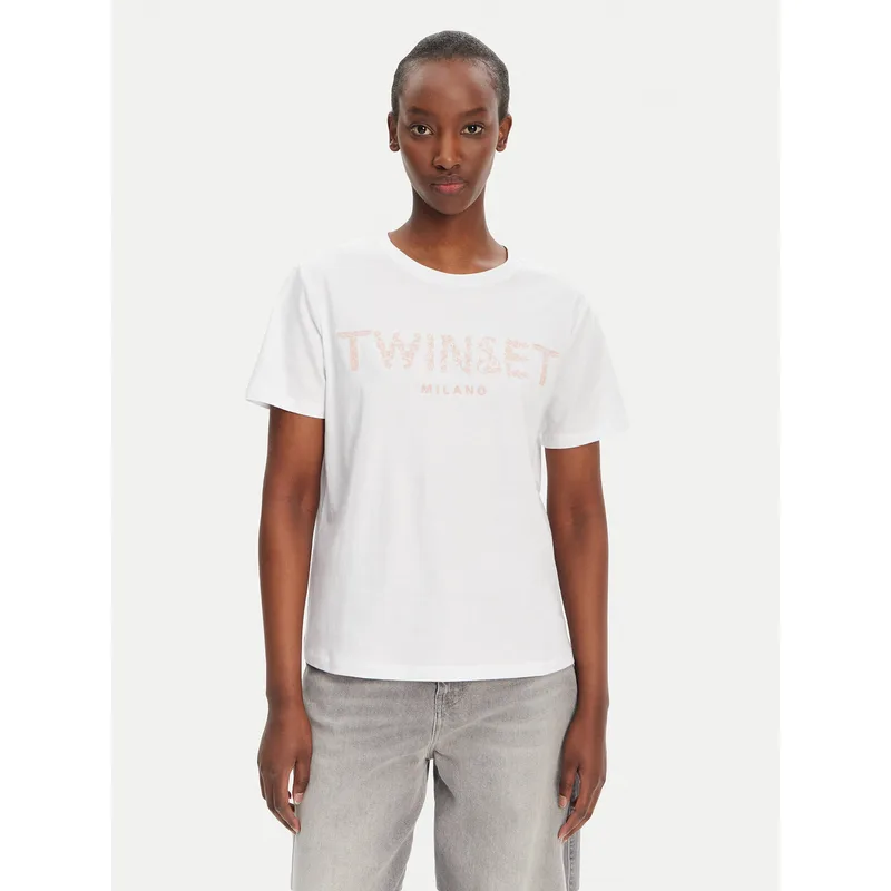 TWINSET T-Shirt 251TT2042 Λευκό Regular Fit