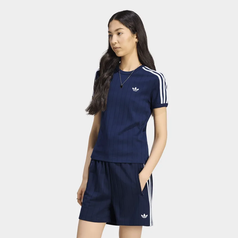 adidas Originals W Pinstripe Short Sleeve Slim Tee (9000284905_95980)