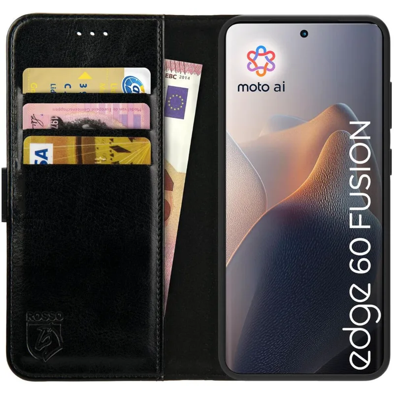 Θήκη Motorola Edge 60 Fusion Κόκκινο Element PU Πορτοφόλι - Black (8719246480973)