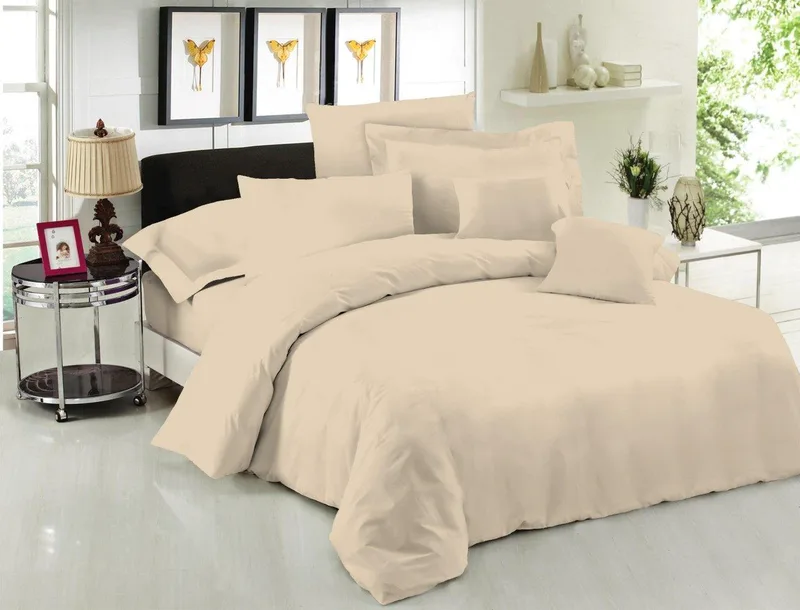 Σεντόνι μεμονωμένο Υ/Δ (245Χ270) DYED POLYCOTTON SAND, LE BLANC