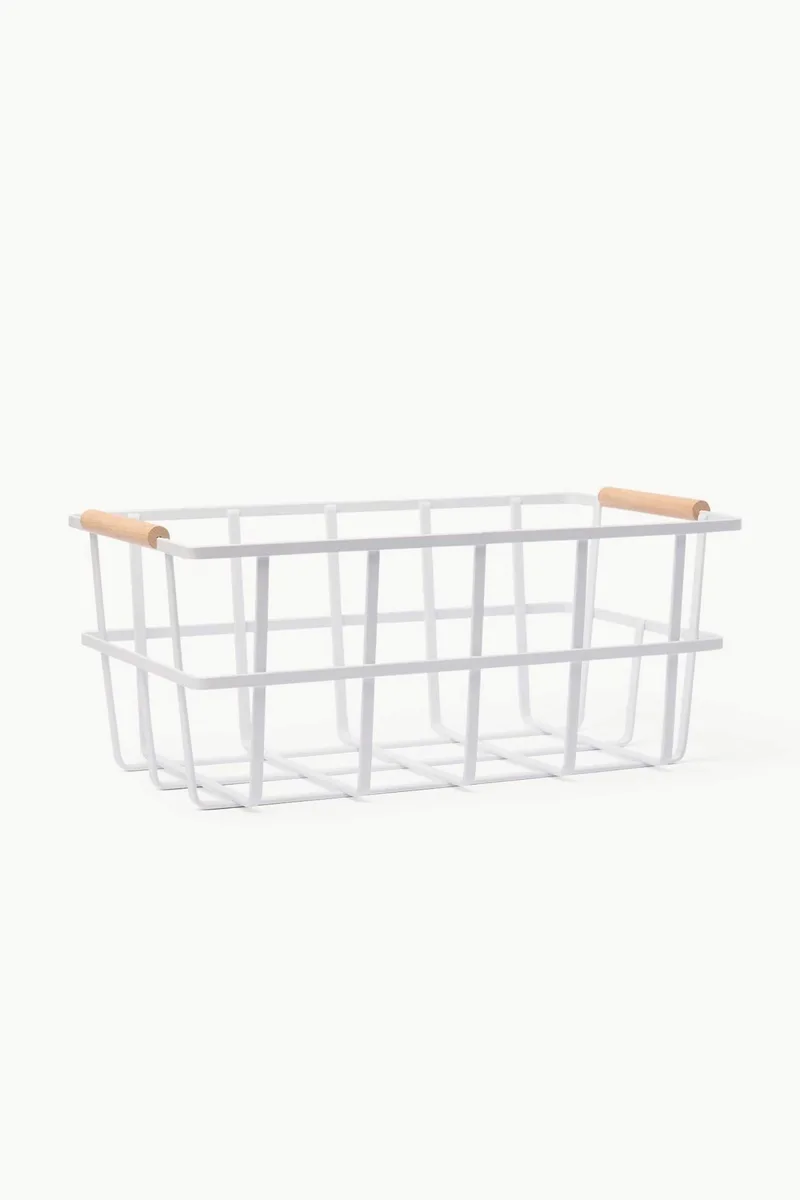 Coincasa μεταλλικό καλάθι αποθήκευσης 38 x 16 cm - 006813490 Λευκό
