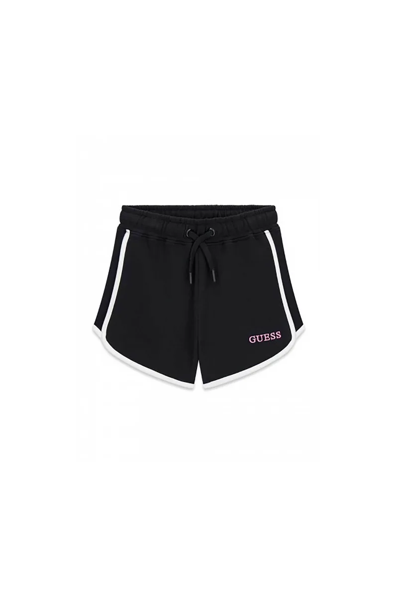 Guess παιδικό σορτς με logo print - J6RD00KAD74 Μαύρο