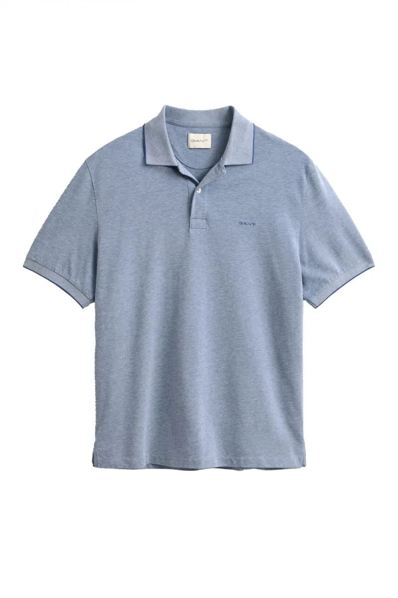 GANT POLO 2 TONE SS ΜΠΛΕ ΡΑΦ