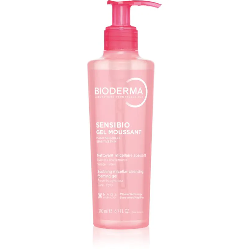 Bioderma Sensibio Gel Moussant απαλό καταπραϋντικά καθαριστικό τζελ ντεμακιγιάζ 200 ml