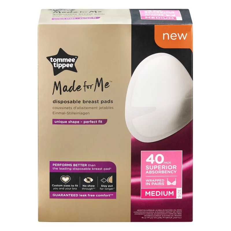 Tommee Tippee Disposable Breast Pads Daily Κωδ 423634 Επιθέματα Στήθους μίας Χρήσης 40 Τεμάχια - Medium